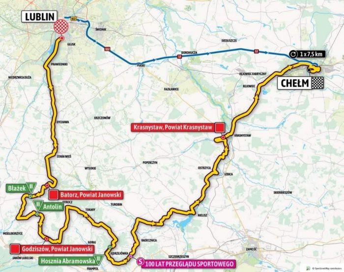 Miniaturka artykułu 78. Tour de Pologne 2021. Pierwszy etap: Lublin – Chełm