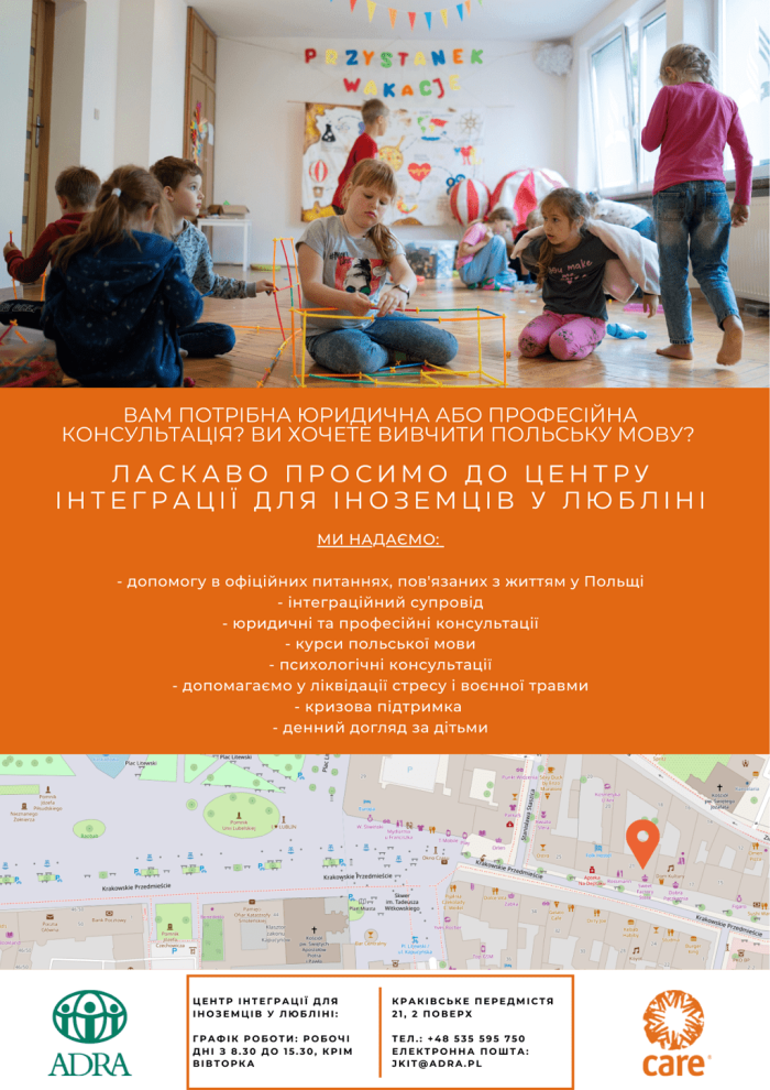 Miniaturka artykułu Bezpłatna pomoc doradcza, językowa i w opiece nad dziećmi dla uchodźców z Ukrainy