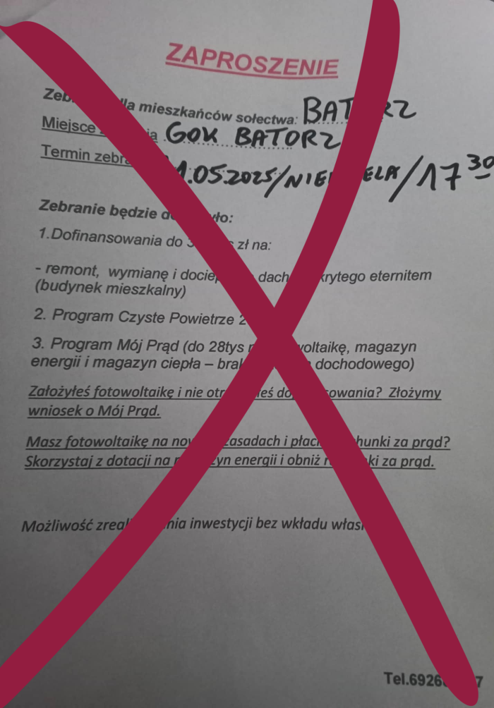 Miniaturka artykułu Urząd Gminy Batorz nie jest organizatorem spotkania!