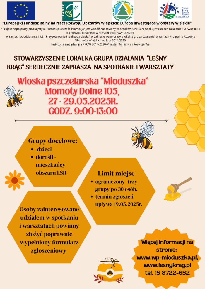 Miniaturka artykułu Informacja LGD dot. warsztatów w wiosce pszczelarskiej