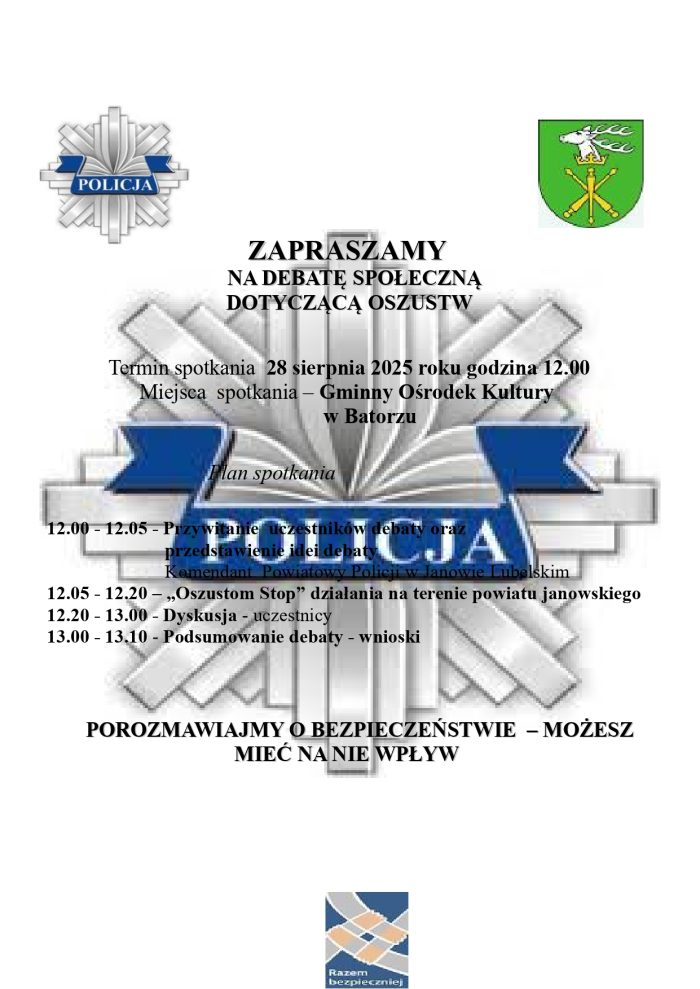 Miniaturka artykułu Zaproszenie na debatę społeczną – 28.08.2025 godz. 12:00 w sali GOK