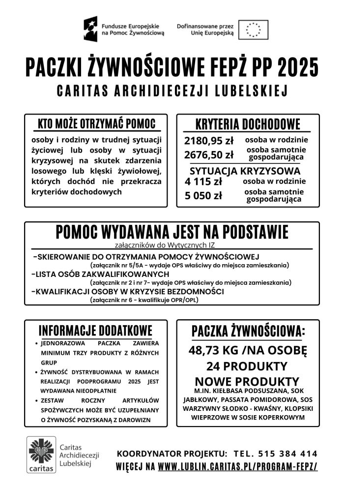 Miniaturka artykułu PACZKI ŻYWNIOŚCIOWE