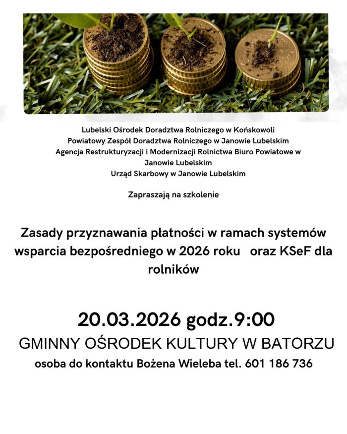 Miniaturka artykułu Szkolenie dla rolników !!!