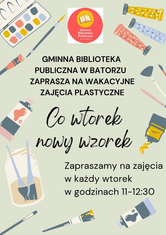 Miniaturka artykułu Zaproszenie na wakacyjne zajęcia plastyczne w GBP
